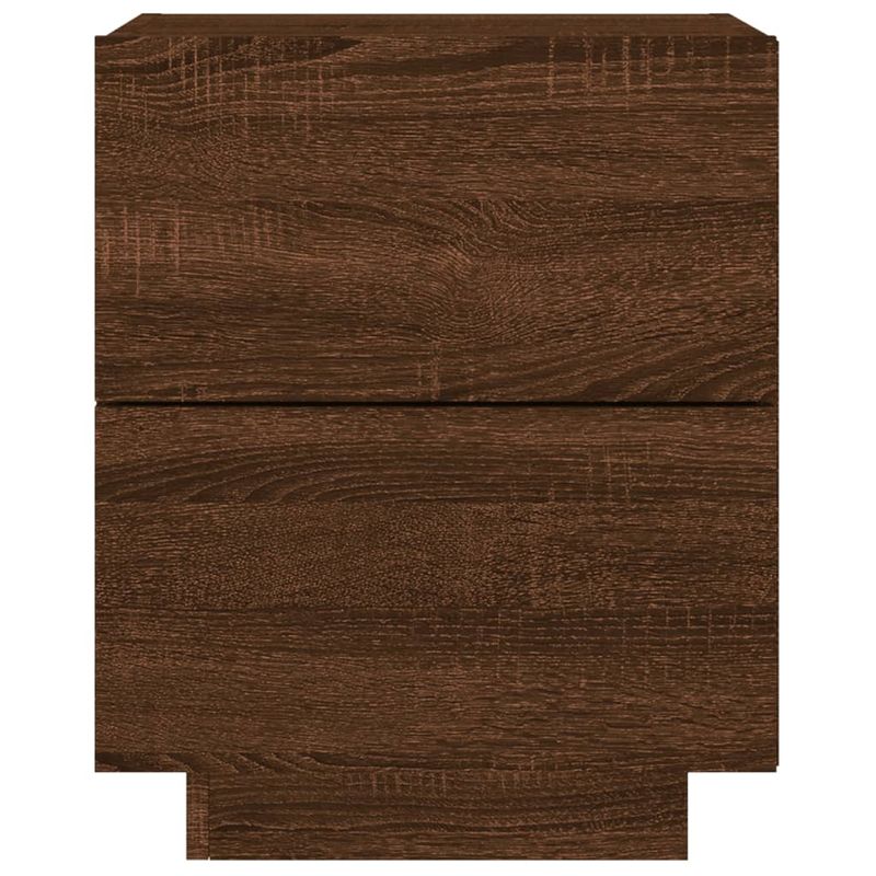 Casa si Gradina - Mobilier - Comode si corpuri - Noptiere - Noptiera cu lumini LED, stejar maro, lemn prelucrat - Infinity.ro