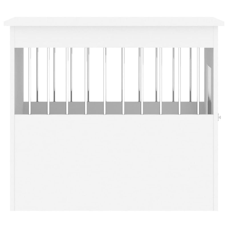 Petshop - Accesorii petshop - Culcusuri si custi - Custi interior si exterior - Lada pentru caini, alb, 55x75x65 cm, lemn prelucrat - Infinity.ro