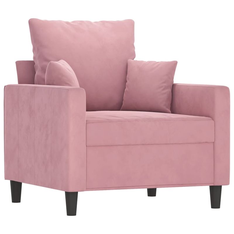 Casa si Gradina - Mobilier - Canapele si coltare - Canapele - Canapea de o persoana, Roz, 60 cm, catifea - Infinity.ro
