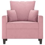 Casa si Gradina - Mobilier - Canapele si coltare - Canapele - Canapea de o persoana, Roz, 60 cm, catifea - Infinity.ro