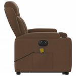 Ingrijire personala si Cosmetice - Sanatate si wellness - Articole wellness - Fotolii de masaj - Fotoliu electric de masaj rabatabil cu ridicare, maro, textil - Infinity.ro