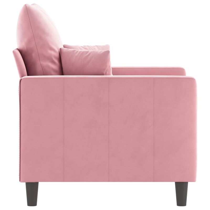 Casa si Gradina - Mobilier - Canapele si coltare - Canapele - Canapea de o persoana, Roz, 60 cm, catifea - Infinity.ro