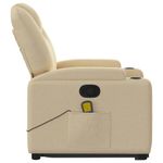 Ingrijire personala si Cosmetice - Sanatate si wellness - Articole wellness - Fotolii de masaj - Fotoliu masaj rabatabil cu ridicare, crem, material textil - Infinity.ro