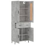 Casa si Gradina - Mobilier - Comode si corpuri - Corpuri bucatarie - Dulap inalt, gri beton, 69,5x34x180, lemn compozit - Infinity.ro