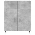 Casa si Gradina - Mobilier - Comode si corpuri - Corpuri bucatarie - Dulap inalt, gri beton, 69,5x34x180, lemn compozit - Infinity.ro