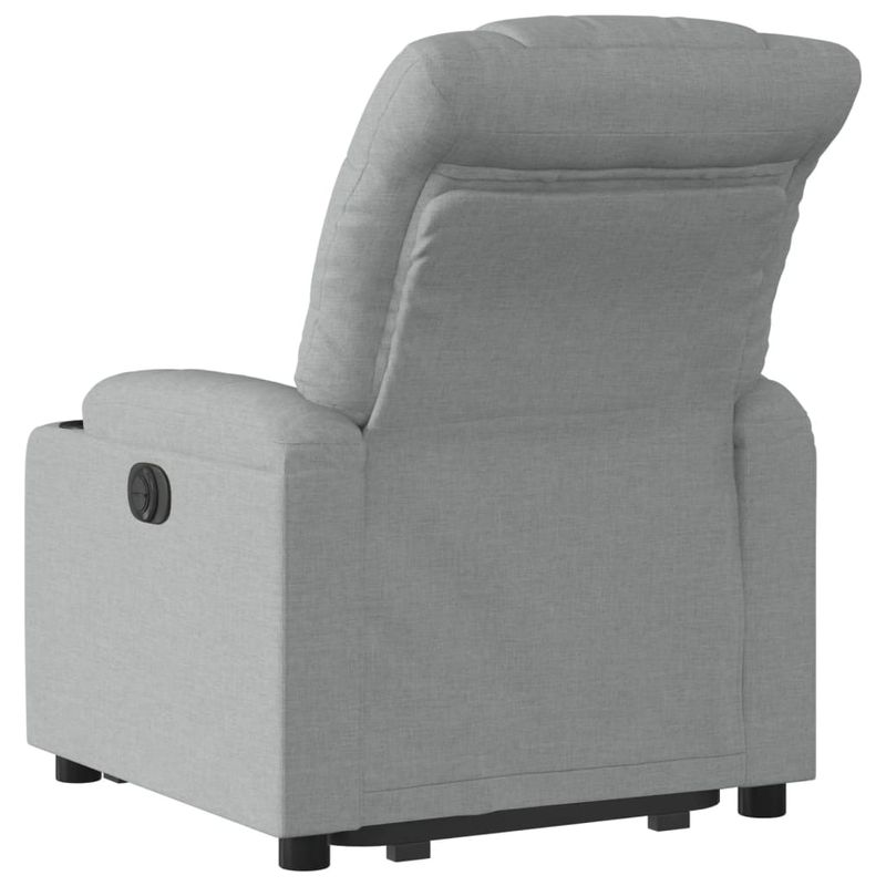 Casa si Gradina - Mobilier - Scaune si fotolii - Fotolii - Fotoliu electric rabatabil cu ridicare, gri deschis, textil - Infinity.ro