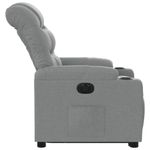 Casa si Gradina - Mobilier - Scaune si fotolii - Fotolii - Fotoliu electric rabatabil cu ridicare, gri deschis, textil - Infinity.ro