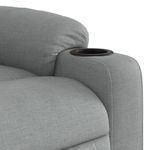 Casa si Gradina - Mobilier - Scaune si fotolii - Fotolii - Fotoliu electric rabatabil cu ridicare, gri deschis, textil - Infinity.ro