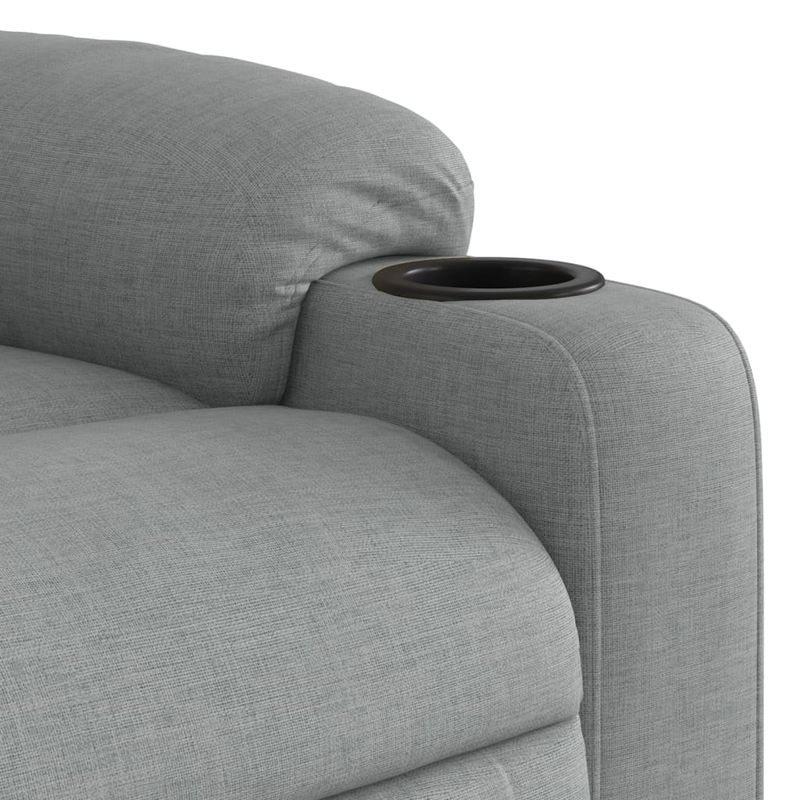 Casa si Gradina - Mobilier - Scaune si fotolii - Fotolii - Fotoliu electric rabatabil cu ridicare, gri deschis, textil - Infinity.ro