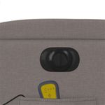 Ingrijire personala si Cosmetice - Sanatate si wellness - Articole wellness - Fotolii de masaj - Fotoliu electric masaj rabatabil cu ridicare, gri taupe, textil - Infinity.ro