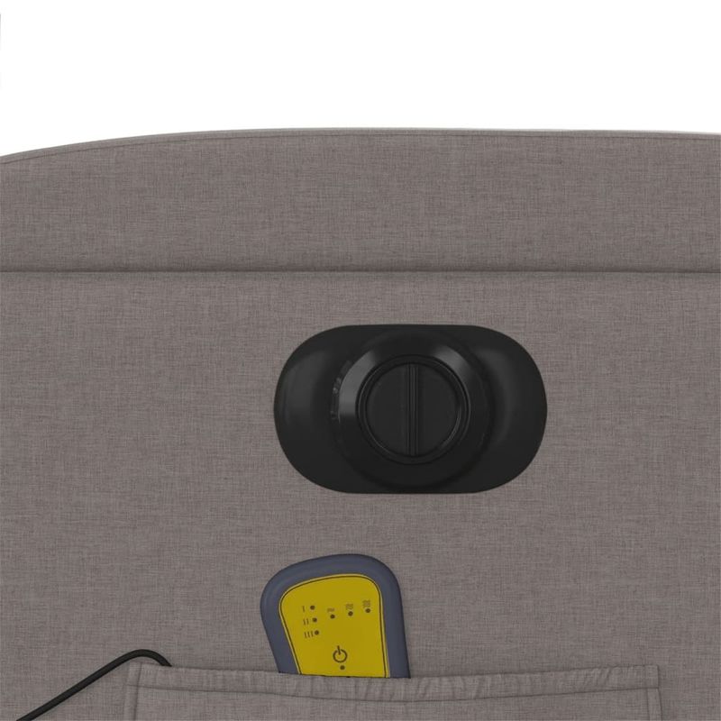 Ingrijire personala si Cosmetice - Sanatate si wellness - Articole wellness - Fotolii de masaj - Fotoliu electric masaj rabatabil cu ridicare, gri taupe, textil - Infinity.ro