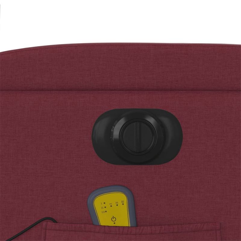 Ingrijire personala si Cosmetice - Sanatate si wellness - Articole wellness - Fotolii de masaj - Fotoliu de masaj electric rabatabil cu ridicare rosu vin textil - Infinity.ro