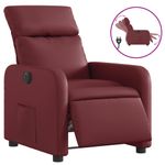 Casa si Gradina - Mobilier - Scaune si fotolii - Fotolii - Fotoliu rabatabil electric, rosu vin, piele ecologica - Infinity.ro