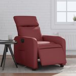 Casa si Gradina - Mobilier - Scaune si fotolii - Fotolii - Fotoliu rabatabil electric, rosu vin, piele ecologica - Infinity.ro
