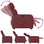 Casa si Gradina - Mobilier - Scaune si fotolii - Fotolii - Fotoliu rabatabil electric, rosu vin, piele ecologica - Infinity.ro