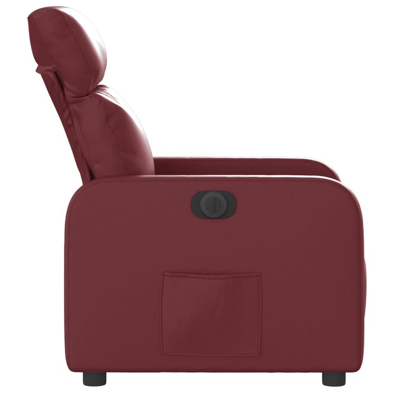 Casa si Gradina - Mobilier - Scaune si fotolii - Fotolii - Fotoliu rabatabil electric, rosu vin, piele ecologica - Infinity.ro