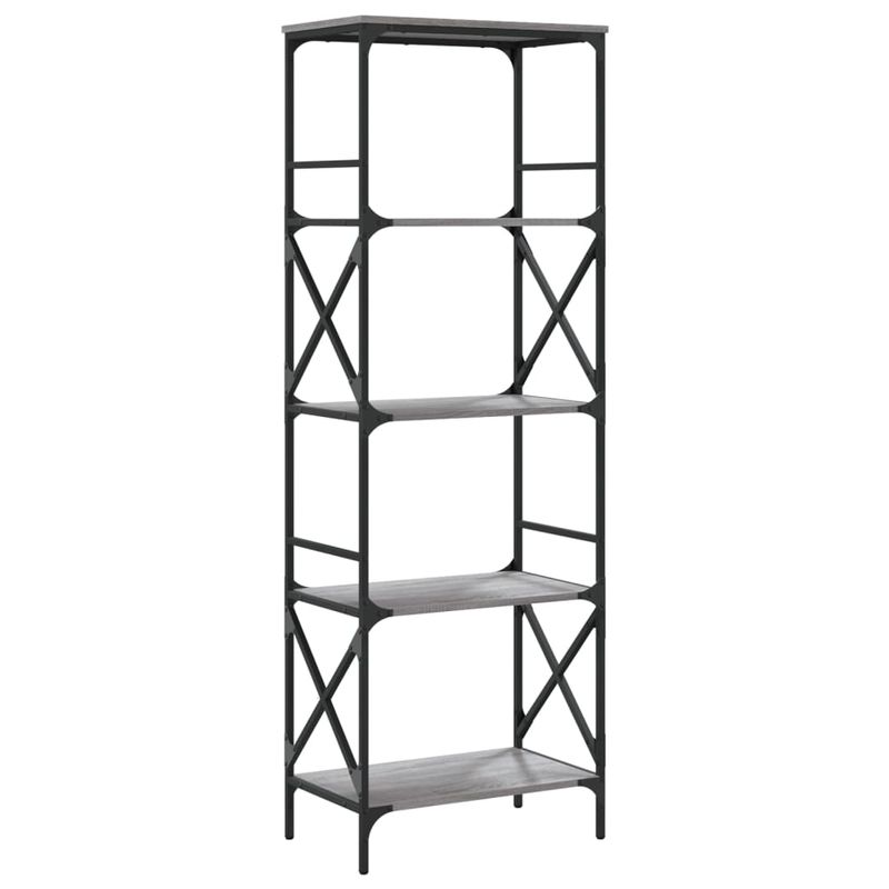 Casa si Gradina - Mobilier - Biblioteci si rafturi - Biblioteci - Biblioteca cu 5 niveluri gri sonoma 59x35x171 cm lemn prelucrat - Infinity.ro