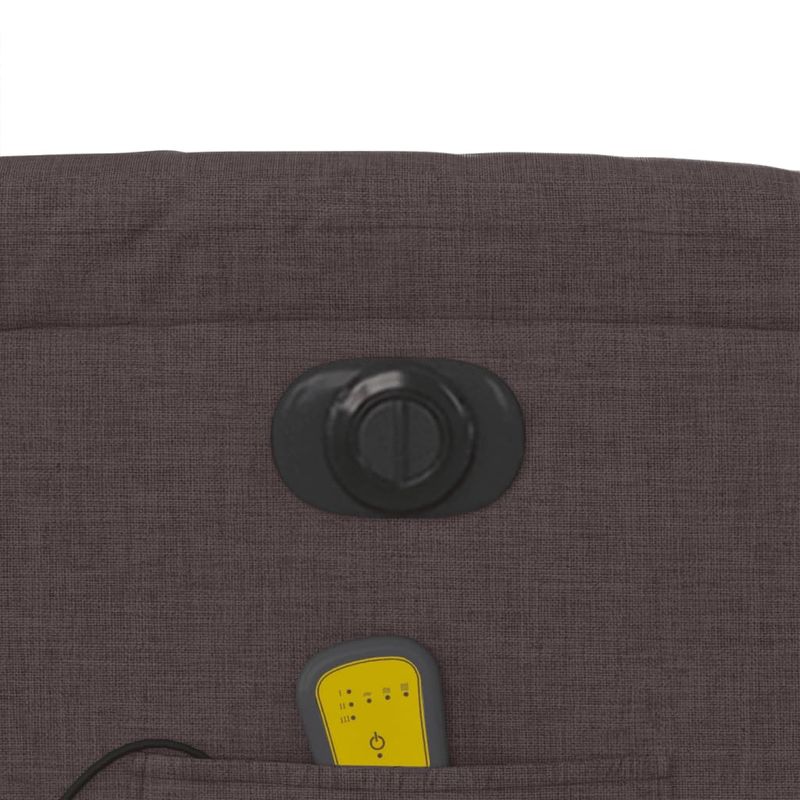 Ingrijire personala si Cosmetice - Sanatate si wellness - Articole wellness - Fotolii de masaj - Fotoliu electric masaj rabatabil cu ridicare maro inchis textil - Infinity.ro