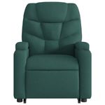 Casa si Gradina - Mobilier - Scaune si fotolii - Fotolii - Fotoliu electric rabatabil cu ridicare, verde inchis, textil - Infinity.ro