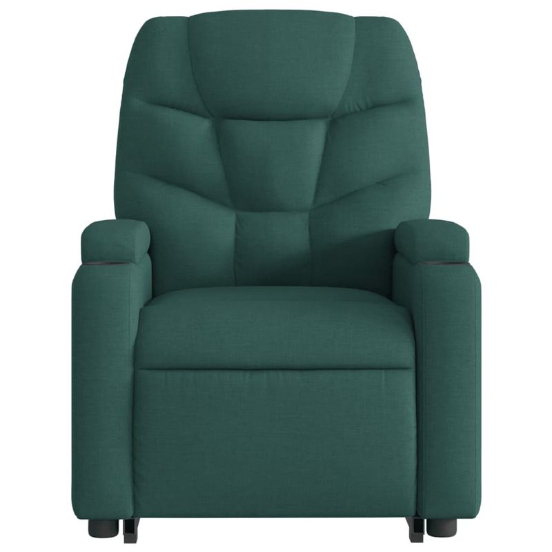 Casa si Gradina - Mobilier - Scaune si fotolii - Fotolii - Fotoliu electric rabatabil cu ridicare, verde inchis, textil - Infinity.ro