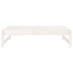 Casa si Gradina - Gradina si terasa - Mobilier exterior - Canapele si fotolii gradina - Taburet de gradina, 120x80 cm, alb, lemn masiv de pin - Infinity.ro