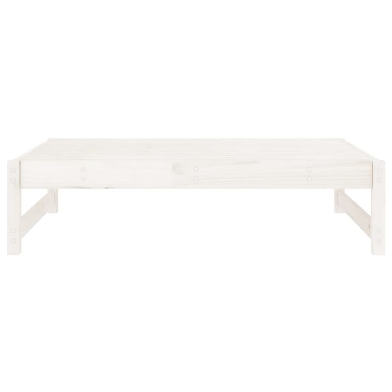 Casa si Gradina - Gradina si terasa - Mobilier exterior - Canapele si fotolii gradina - Taburet de gradina, 120x80 cm, alb, lemn masiv de pin - Infinity.ro