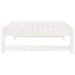 Casa si Gradina - Gradina si terasa - Mobilier exterior - Canapele si fotolii gradina - Taburet de gradina, 120x80 cm, alb, lemn masiv de pin - Infinity.ro