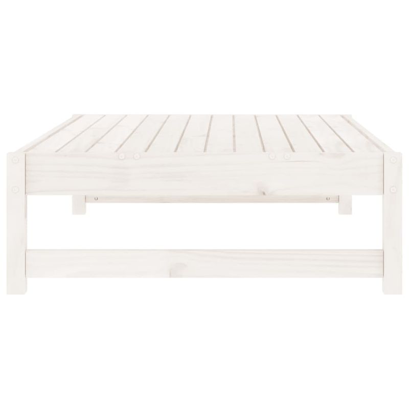 Casa si Gradina - Gradina si terasa - Mobilier exterior - Canapele si fotolii gradina - Taburet de gradina, 120x80 cm, alb, lemn masiv de pin - Infinity.ro