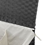 Market - Spalare si intretinere rufe - Uscatoare de rufe si accesorii - Cos de rufe cu 2 sectiuni, gri, 53x35x57 cm, poliratan - Infinity.ro