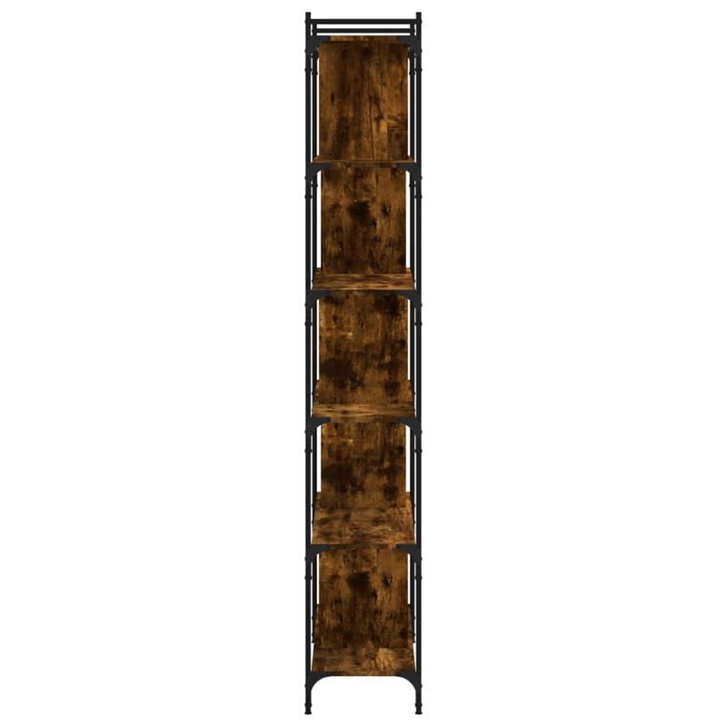 Casa si Gradina - Mobilier - Biblioteci si rafturi - Biblioteci - Biblioteca cu 6 niveluri, stejar fumuriu, 76x32x192 cm, lemn - Infinity.ro