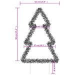 Casa si Gradina - Decoratiuni - Decoratiuni de sezon - Decoratiune brad cu lumini de Crăciun cu tarusi, 115 LED, 90 cm, model cu panglică - Infinity.ro
