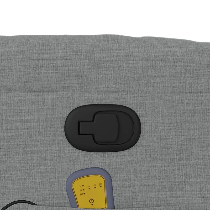 Ingrijire personala si Cosmetice - Sanatate si wellness - Articole wellness - Fotolii de masaj - Fotoliu de masaj rabatabil cu ridicare, gri deschis, textil - Infinity.ro