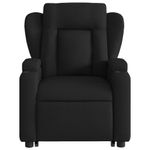 Casa si Gradina - Mobilier - Scaune si fotolii - Fotolii - Fotoliu electric rabatabil cu ridicare, negru, textil - Infinity.ro