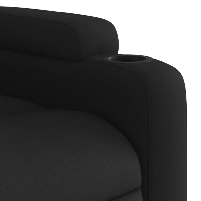 Casa si Gradina - Mobilier - Scaune si fotolii - Fotolii - Fotoliu electric rabatabil cu ridicare, negru, textil - Infinity.ro