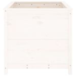 Casa si Gradina - Gradinarit si plante - Plante si ghivece - Ghivece si suporturi - Jardiniera de gradina, alb, 82,5x82,5x78 cm, lemn masiv de pin - Infinity.ro