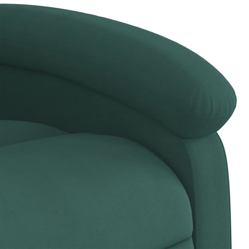Casa si Gradina - Mobilier - Scaune si fotolii - Fotolii - Fotoliu rabatabil cu ridicare, verde inchis, catifea - Infinity.ro