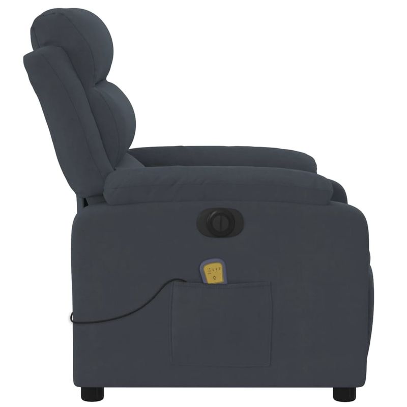 Ingrijire personala si Cosmetice - Sanatate si wellness - Articole wellness - Fotolii de masaj - Fotoliu electric de masaj rabatabil, gri inchis, catifea - Infinity.ro