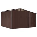 Casa si Gradina - Gradina si terasa - Casute de gradina - Sopron de gradina, maro, 277x279x179 cm, otel zincat - Infinity.ro