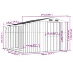 Casa si Gradina - Gradina si terasa - Casute de gradina - Sopron de gradina, maro, 277x279x179 cm, otel zincat - Infinity.ro