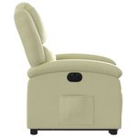 Casa si Gradina - Mobilier - Scaune si fotolii - Fotolii - Fotoliu rabatabil electric cu ridicare, crem, piele naturala - Infinity.ro