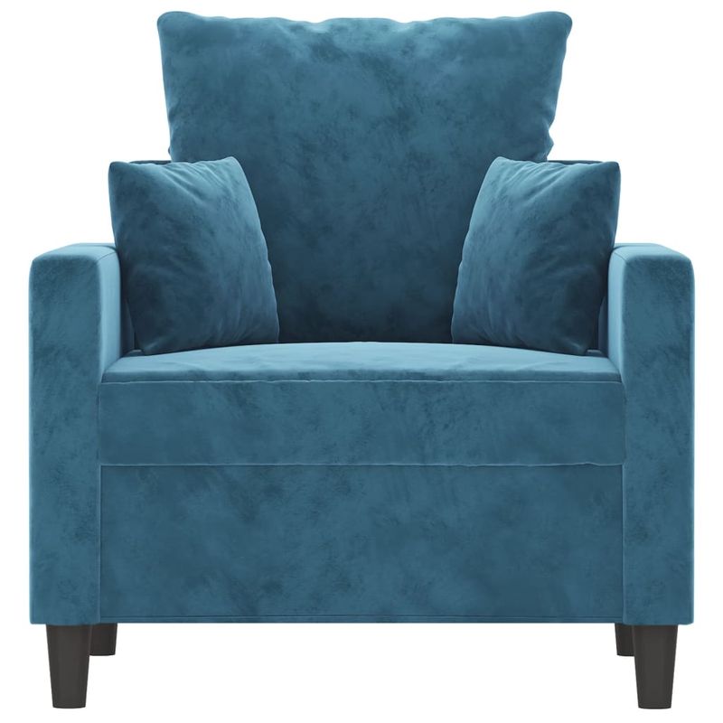 Casa si Gradina - Mobilier - Canapele si coltare - Canapele - Canapea de o persoana, Albastru, 60 cm, catifea - Infinity.ro