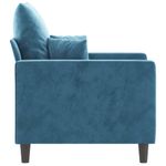 Casa si Gradina - Mobilier - Canapele si coltare - Canapele - Canapea de o persoana, Albastru, 60 cm, catifea - Infinity.ro