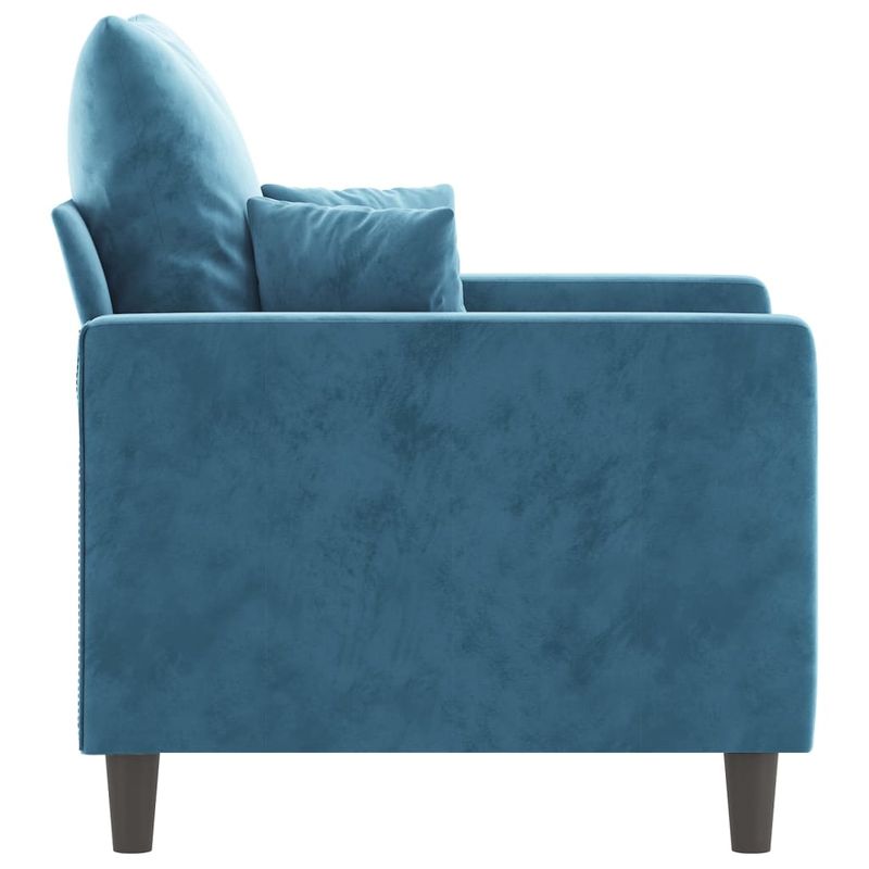 Casa si Gradina - Mobilier - Canapele si coltare - Canapele - Canapea de o persoana, Albastru, 60 cm, catifea - Infinity.ro