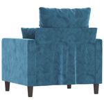 Casa si Gradina - Mobilier - Canapele si coltare - Canapele - Canapea de o persoana, Albastru, 60 cm, catifea - Infinity.ro