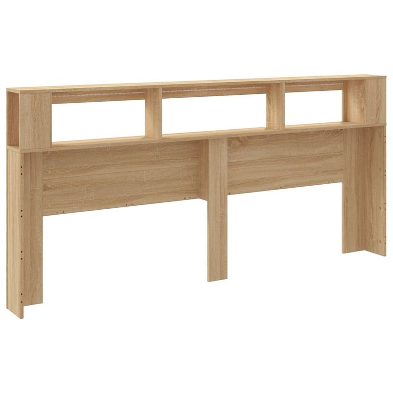 Casa si Gradina - Mobilier - Paturi si accesorii - Accesorii paturi - Tablie de pat cu LED, stejar sonoma, 220x18,5x103,5 cm, lemn - Infinity.ro