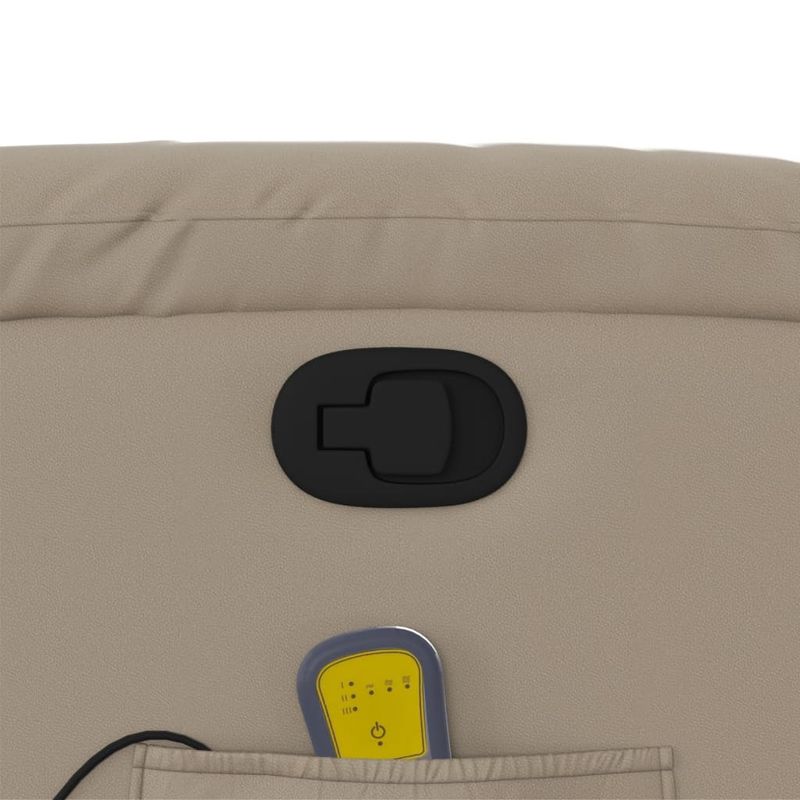 Ingrijire personala si Cosmetice - Sanatate si wellness - Articole wellness - Fotolii de masaj - Fotoliu de masaj rabatabil vertical cappuccino piele ecologica - Infinity.ro