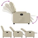Casa si Gradina - Mobilier - Scaune si fotolii - Fotolii - Fotoliu rabatabil electric, crem, piele ecologica - Infinity.ro
