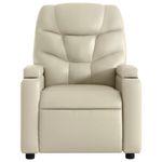 Casa si Gradina - Mobilier - Scaune si fotolii - Fotolii - Fotoliu rabatabil electric, crem, piele ecologica - Infinity.ro