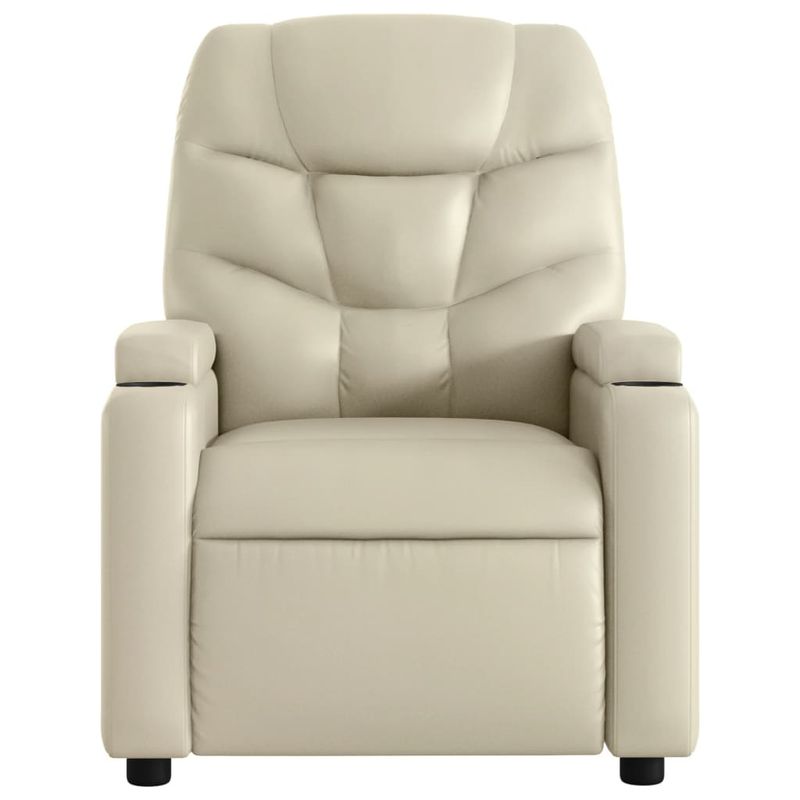 Casa si Gradina - Mobilier - Scaune si fotolii - Fotolii - Fotoliu rabatabil electric, crem, piele ecologica - Infinity.ro