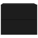 Casa si Gradina - Mobilier - Comode si corpuri - Noptiere - Noptiere montate pe perete cu lumini LED, 2 buc., negru - Infinity.ro